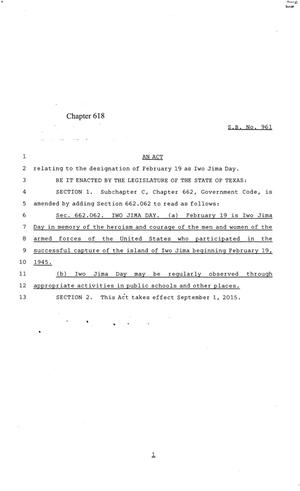 84th Texas Legislature, Regular Session, Senate Bill 961, Chapter 618