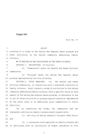 84th Texas Legislature, Regular Session, House Bill 77, Chapter 969