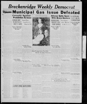 Primary view of object titled 'Breckenridge Weekly Democrat (Breckenridge, Tex.), Ed. 1, Thursday, April 16, 1931'.