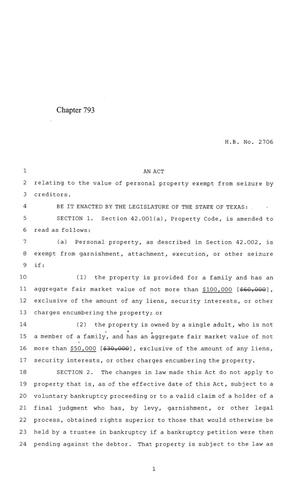 84th Texas Legislature, Regular Session, House Bill 2706, Chapter 793