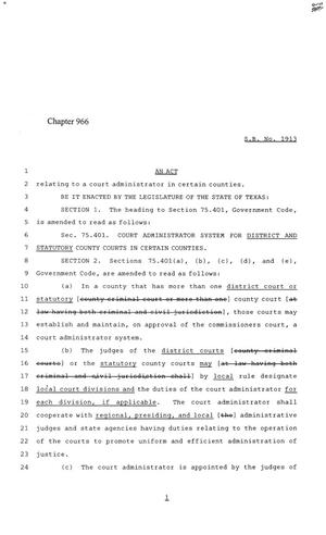 84th Texas Legislature, Regular Session, Senate Bill 1913, Chapter 966