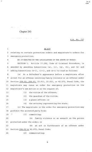84th Texas Legislature, Regular Session, Senate Bill 737, Chapter 243