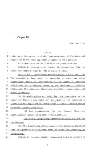 84th Texas Legislature, Regular Session, House Bill 3742, Chapter 586