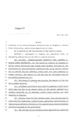 84th Texas Legislature, Regular Session, House Bill 671, Chapter 277