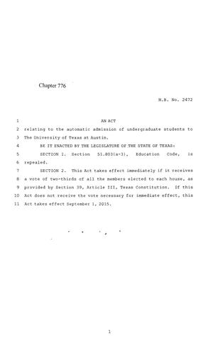 84th Texas Legislature, Regular Session, House Bill 2472, Chapter 776