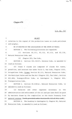 84th Texas Legislature, Regular Session, Senate Bill 757, Chapter 470