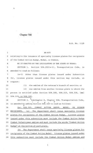84th Texas Legislature, Regular Session, House Bill 1128, Chapter 708