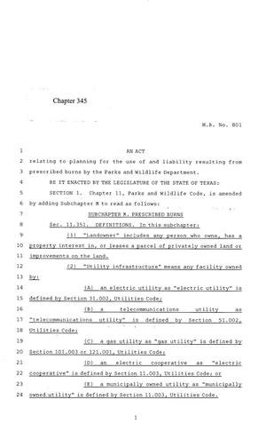 84th Texas Legislature, Regular Session, House Bill 801, Chapter 345