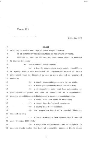 84th Texas Legislature, Regular Session, Senate Bill 679, Chapter 115