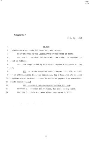 84th Texas Legislature, Regular Session, Senate Bill 1364, Chapter 957