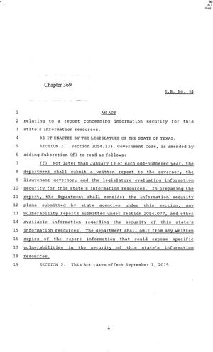 84th Texas Legislature, Regular Session, Senate Bill 34, Chapter 369