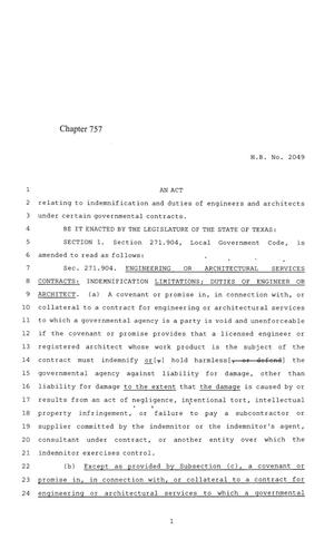 84th Texas Legislature, Regular Session, House Bill 2049, Chapter 757