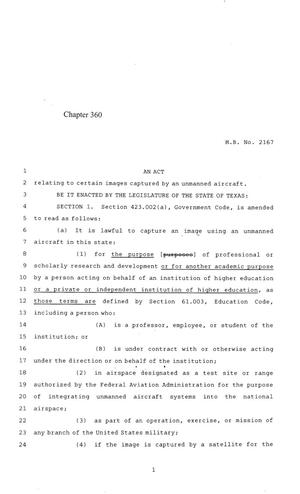 84th Texas Legislature, Regular Session, House Bill 2167, Chapter 360