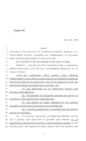 84th Texas Legislature, Regular Session, House Bill 1878, Chapter 544