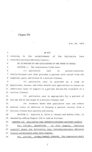 84th Texas Legislature, Regular Session, House Bill 1874, Chapter 356
