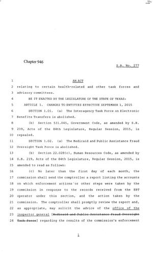 84th Texas Legislature, Regular Session, Senate Bill 277, Chapter 946