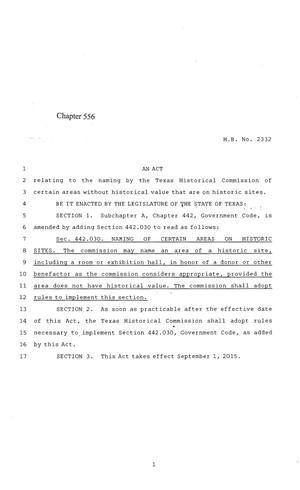 84th Texas Legislature, Regular Session, House Bill 2332, Chapter 556
