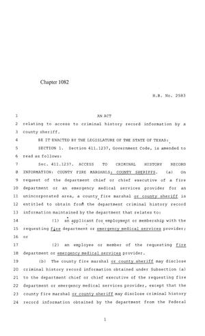 84th Texas Legislature, Regular Session, House Bill 2583, Chapter 1082