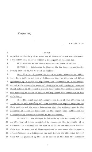 84th Texas Legislature, Regular Session, House Bill 2710, Chapter 1090