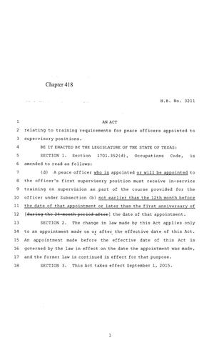 84th Texas Legislature, Regular Session, House Bill 3211, Chapter 418