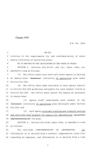84th Texas Legislature, Regular Session, House Bill 1832, Chapter 1045