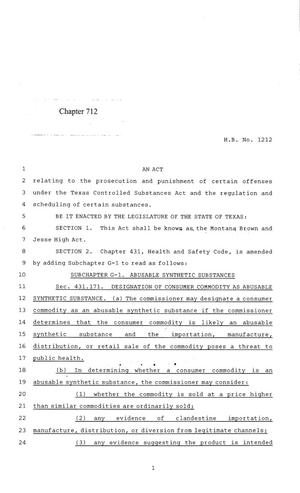 84th Texas Legislature, Regular Session, House Bill 1212, Chapter 712