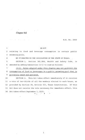 84th Texas Legislature, Regular Session, House Bill 2430, Chapter 563