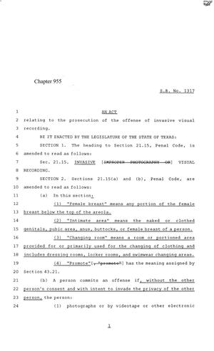 84th Texas Legislature, Regular Session, Senate Bill 1317, Chapter 955