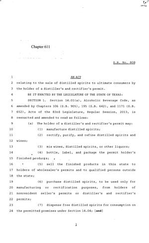 84th Texas Legislature, Regular Session, Senate Bill 808, Chapter 611