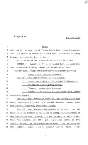 84th Texas Legislature, Regular Session, Senate Bill 2044, Chapter 910