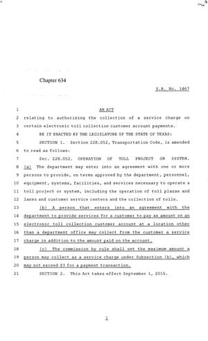 84th Texas Legislature, Regular Session, Senate Bill 1467, Chapter 634