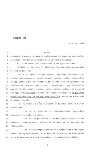 84th Texas Legislature, Regular Session, House Bill 3532, Chapter 1118