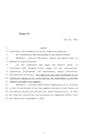 84th Texas Legislature, Regular Session, House Bill 3091, Chapter 574
