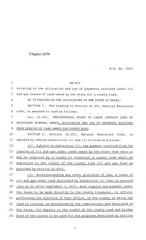 84th Texas Legislature, Regular Session, House Bill 2521, Chapter 1079