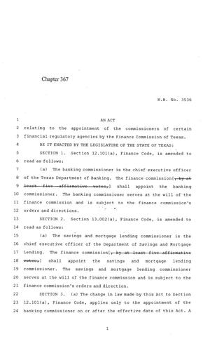 84th Texas Legislature, Regular Session, House Bill 3536, Chapter 367