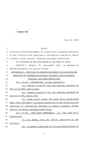 84th Texas Legislature, Regular Session, House Bill 2455, Chapter 564