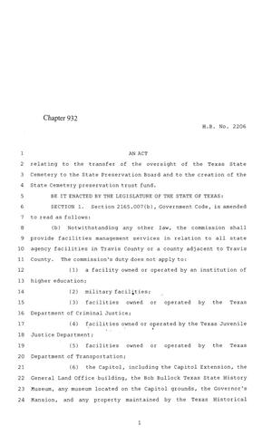 84th Texas Legislature, Regular Session, House Bill 2206, Chapter 932