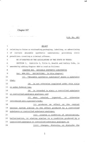 84th Texas Legislature, Regular Session, Senate Bill 461, Chapter 187