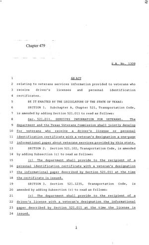 84th Texas Legislature, Regular Session, Senate Bill 1308, Chapter 479