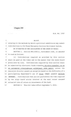 84th Texas Legislature, Regular Session, House Bill 1707, Chapter 290