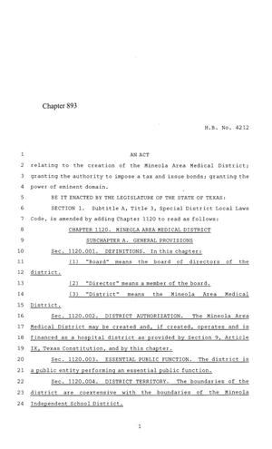 84th Texas Legislature, Regular Session, House Bill 4212, Chapter 893