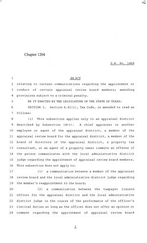 84th Texas Legislature, Regular Session, Senate Bill 1468, Chapter 1204