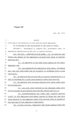 84th Texas Legislature, Regular Session, House Bill 1771, Chapter 398