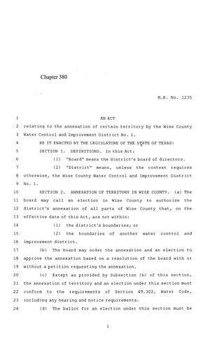 84th Texas Legislature, Regular Session, House Bill 1235, Chapter 380