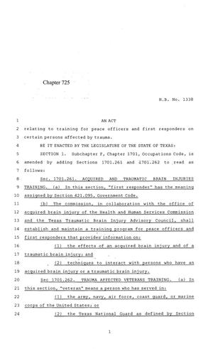 84th Texas Legislature, Regular Session, House Bill 1338, Chapter 725