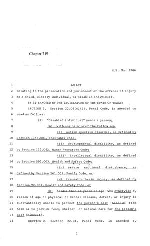 84th Texas Legislature, Regular Session, House Bill 1286, Chapter 719