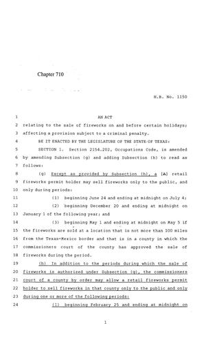 84th Texas Legislature, Regular Session, House Bill 1150, Chapter 710