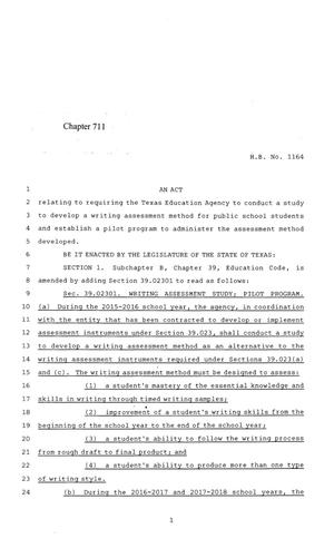 84th Texas Legislature, Regular Session, House Bill 1164, Chapter 711