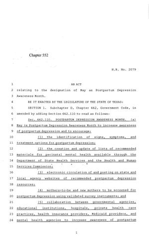 84th Texas Legislature, Regular Session, House Bill 2079, Chapter 552
