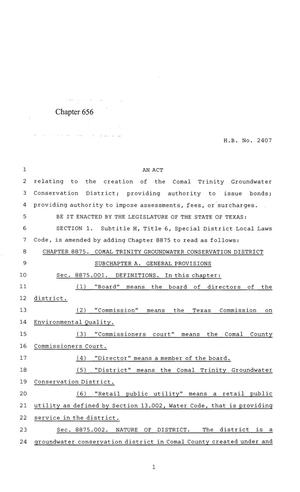 84th Texas Legislature, Regular Session, House Bill 2407, Chapter 656